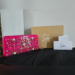 Christian Louboutin Panettone Pink Studded Wallet